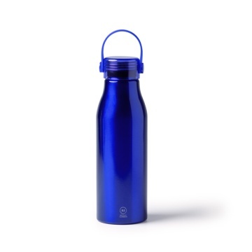 Sticlă din aluminiu reciclat cu capac transparent și mâner din silicon asortat - Img 2