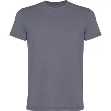 Tricou bărbătesc cu aspect acid washed, mânecă scurtă din 100% bumbac - Img 4