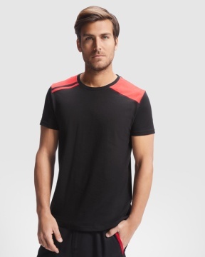 Tricou cu mânecă scurtă în combinație de culori - Img 1