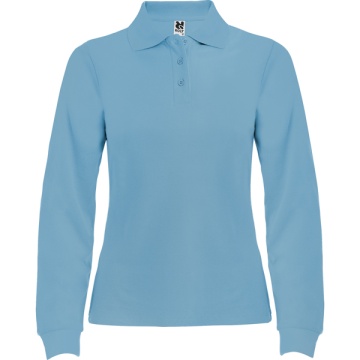 Tricou polo cu mânecă lungă, guler și manșete canelate 1x1 cu elastan și fantă cu 3 nasturi - Img 5
