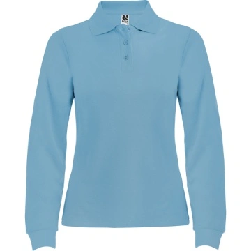 Tricou polo cu mânecă lungă, guler și manșete canelate 1x1 cu elastan și fantă cu 3 nasturi - Img 5