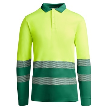 Tricou tehnic polo reflectorizant cu mâneci lungi - Img 5