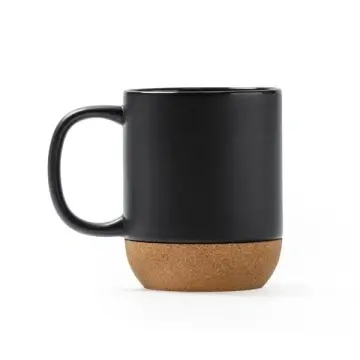 Cană ceramică magnifică, proiectată cu finisaj mat și bază naturală din plută