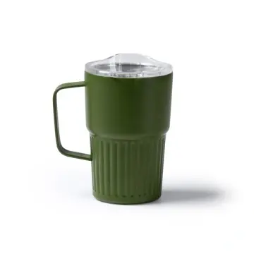 Cană termică din oțel inoxidabil 304 reciclat, cu design cu pereți dubli teșiți - Img 3