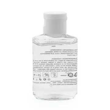 Gel igienizant pentru mâini de 50 ml, în sticlă transparentă cu dop alb - Img 2