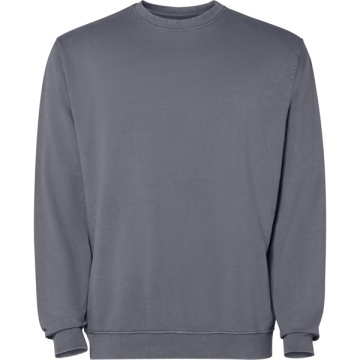 Hanorac unisex cu guler rotund, 100% bumbac Terry (aspect acid wash) - Img 4