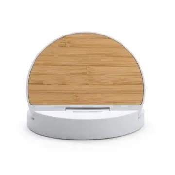 Încărcător wireless de 10 W cu corp din bambus și ABS