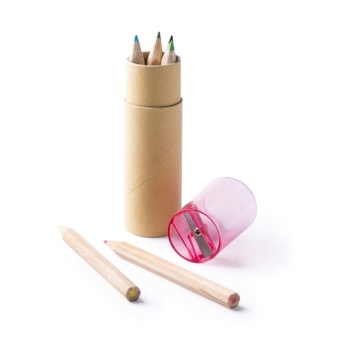 Set de 6 creioane din lemn într-o cutie de carton reciclat cu capac transparent - Img 4
