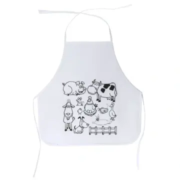 Șorț pentru copii din material non-woven cu desene ce pot fi colorate - Img 2