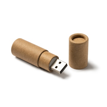 Stick de Memorie USB cilindric din carton reciclat - Img 2