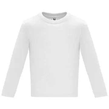 Tricou cu mânecă lungă special pentru bebeluși, confecționat din material neted și finisare compactată - Img 2