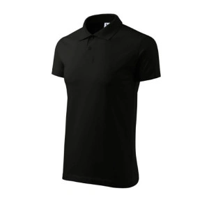 Tricou polo 100% bumbac cu guler 180gr/mp negru