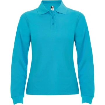 Tricou polo cu mânecă lungă, guler și manșete canelate 1x1 cu elastan și fantă cu 3 nasturi - Img 6