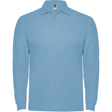 Tricou polo cu mânecă lungă, guler și manșete în canalé 1x1 cu elastan și fantă cu 3 nasturi - Img 6