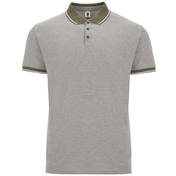 Tricou polo în culori melanj, cu mânecă scurtă - Img 2