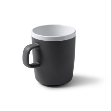 Cana din ceramică în finisaj mat, combinată în alb, are o capacitate de 270 ml - Img 5