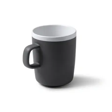 Cana din ceramică în finisaj mat, combinată în alb, are o capacitate de 270 ml - Img 5