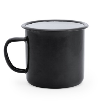 Cană metalică cu o capacitate de 380 ml
