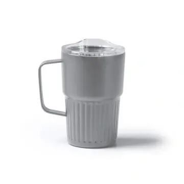Cană termică din oțel inoxidabil 304 reciclat, cu design cu pereți dubli teșiți - Img 4