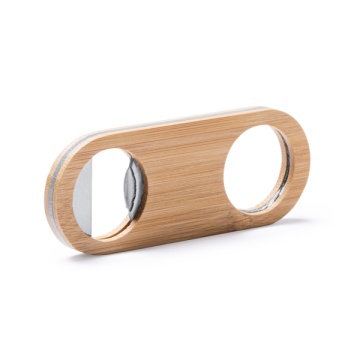 Deschizător compact din bambus natural cu interior din oțel inoxidabil - Img 2