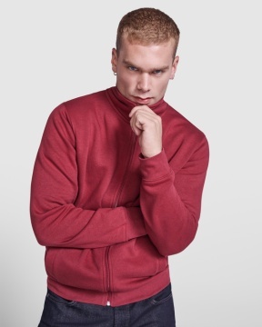 Hanorac unisex cu guler înalt și fermoar