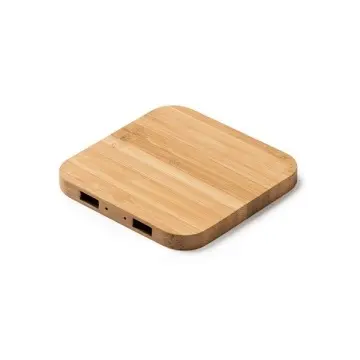Încărcător wireless cu corp natural din bambus - Img 2