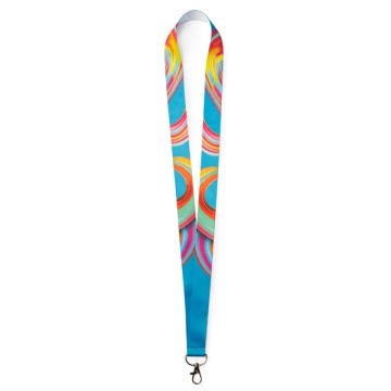 Polyester lanyard with carabiner, special for sublimation - Img 1