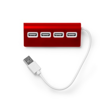 Port USB cu corp din aluminiu, finisaj în două tonuri și cablu alb - Img 3