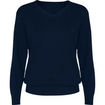 Pulover tricotat fin cu decolteu în V pentru femei - Img 4