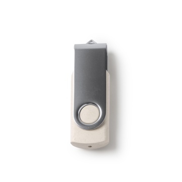 Stick de Memorie USB din fibră de grâu cu clemă pivotantă metalică
