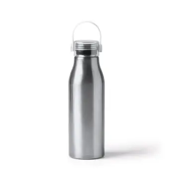 Sticlă din aluminiu reciclat cu capac transparent și mâner din silicon asortat - Img 4