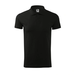 Tricou polo 100% bumbac cu guler 180gr/mp negru - Img 2