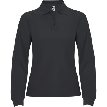 Tricou polo cu mânecă lungă, guler și manșete canelate 1x1 cu elastan și fantă cu 3 nasturi - Img 7