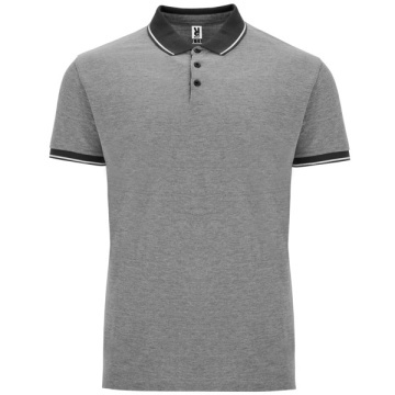 Tricou polo în culori melanj, cu mânecă scurtă - Img 3