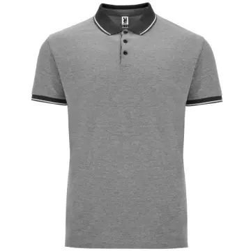 Tricou polo în culori melanj, cu mânecă scurtă - Img 3
