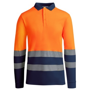 Tricou tehnic polo reflectorizant cu mâneci lungi - Img 7