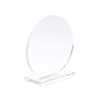 Trofeu din sticlă cu design circular și bază dreptunghiulară - Img 2