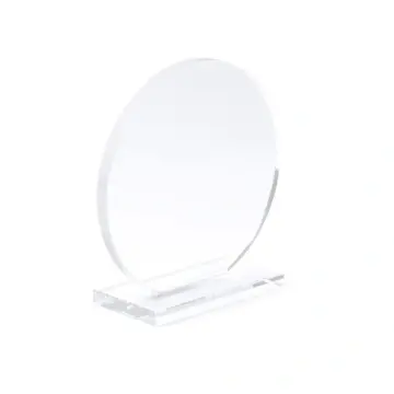 Trofeu din sticlă cu design circular și bază dreptunghiulară - Img 2