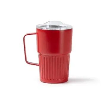 Cană termică din oțel inoxidabil 304 reciclat, cu design cu pereți dubli teșiți - Img 5