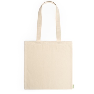 Geantă din bumbac organic 100% de 300 g/m² cu mânere lungi de 70 cm - Img 1