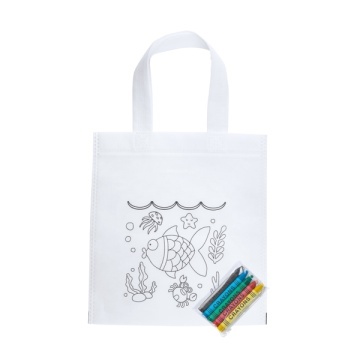 Geantă pentru copii non-woven cu desene ce pot fi colorate