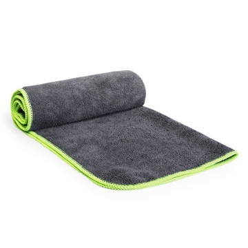 Prosop de plajă cu design bicolor și bandă elastică practică pentru pliere ușoară - Img 7