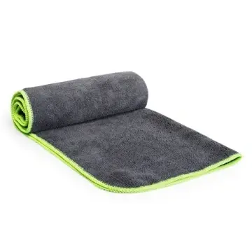 Prosop de plajă cu design bicolor și bandă elastică practică pentru pliere ușoară - Img 7