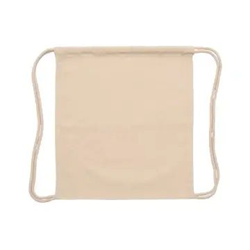Rucsac cu șnur din poliester RPET cu atingere din bumbac de 150 g/m²