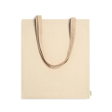 Sacoșă 100% bumbac organic de 120 g/m² cu mânere întărite, largi de 70 cm - Img 2