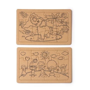 Set de puzzle-uri realizate din carton reciclat - Img 1