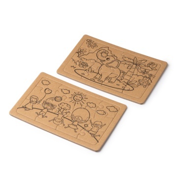 Set de puzzle-uri realizate din carton reciclat - Img 2