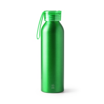 Sticlă din aluminiu reciclat cu capac și curea de transport asortate - Img 2