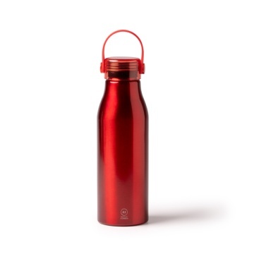 Sticlă din aluminiu reciclat cu capac transparent și mâner din silicon asortat - Img 5