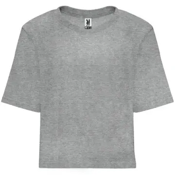Tricou cu mânecă scurtă tip Crop top - Img 6